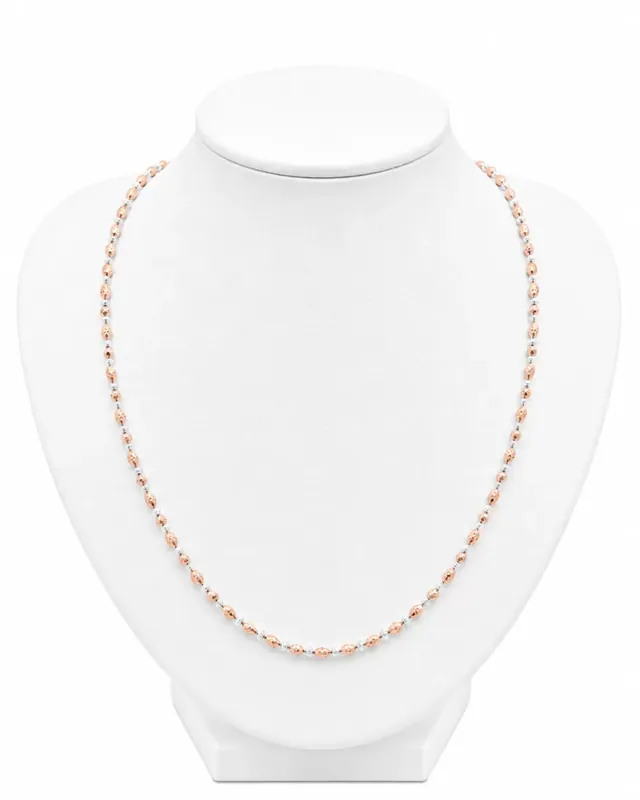 Rantai lehr beads rose gold emas 916